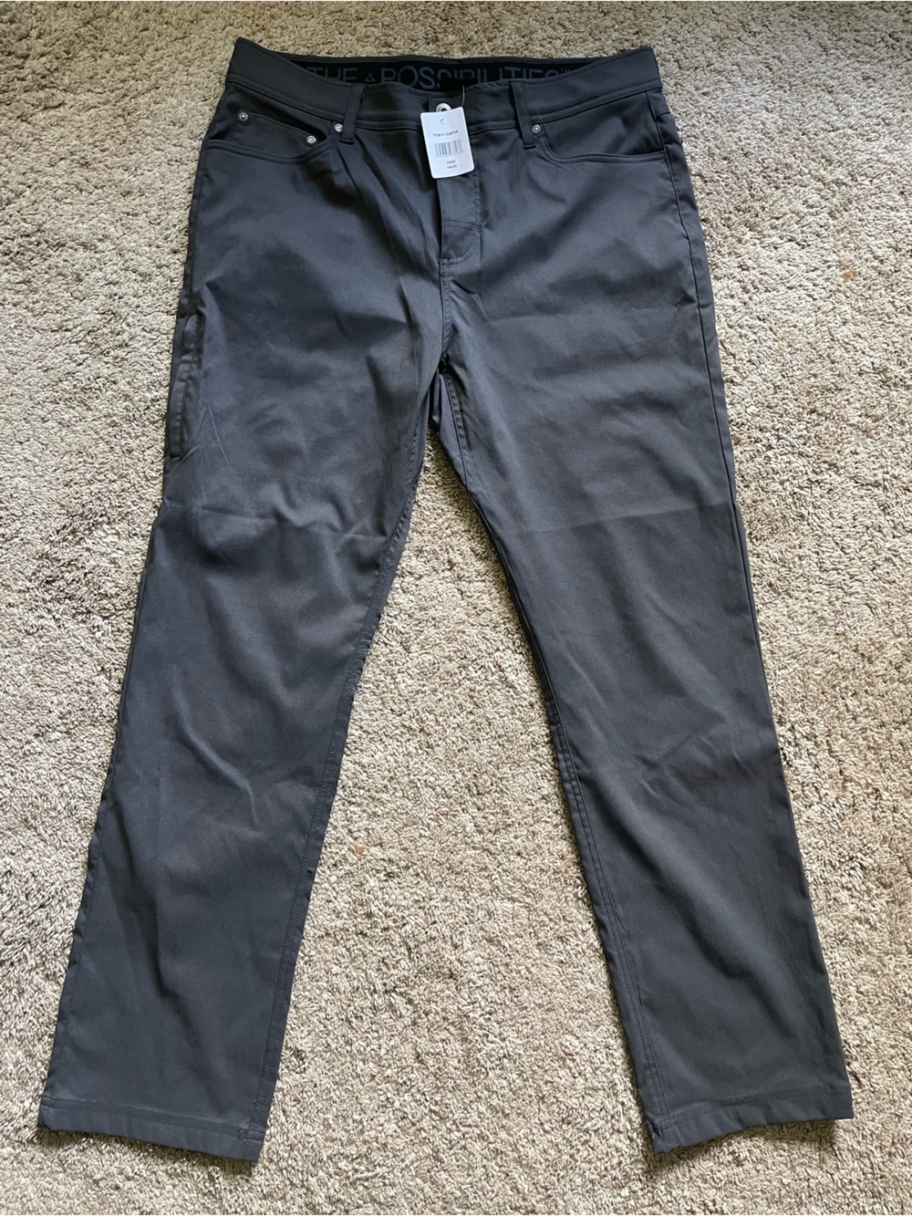 Men's Grey Casual Pants
